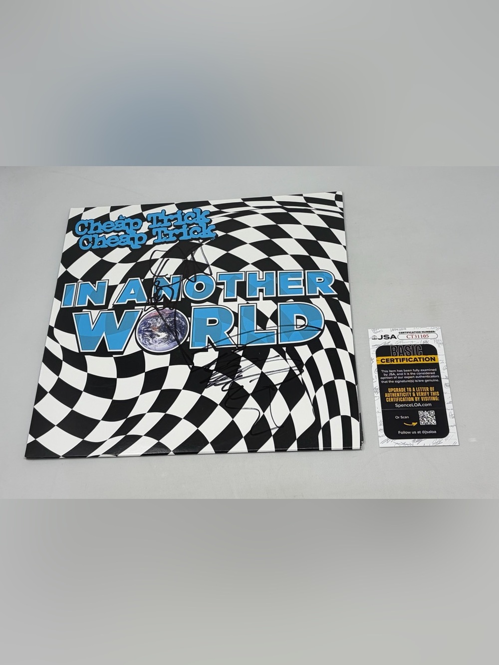 Cheap Trick signed In Another World Album JSA COA
